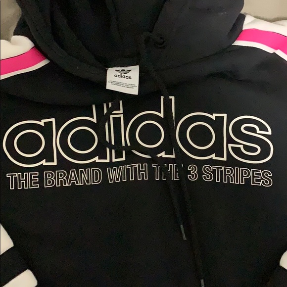 Adidas Multi Stripe Cropped Sweater - Picture 2 of 2